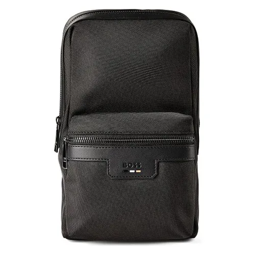 BOSS Ray Slingbag Herren Schwarz 50562897-001 - Stylische Slingbag aus recyceltem Polyester, ideal für den täglichen Gebrauch und umweltbewusste Mode.