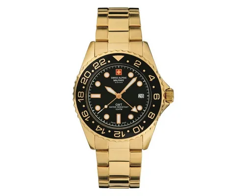 Swiss Alpine Military Herren Uhr 7052.1117SAM - Edelstahl-Armbanduhr mit Datumsanzeige, 42 mm Gehäusedurchmesser und leuchtenden Zeigern, ideal für den aktiven Mann.