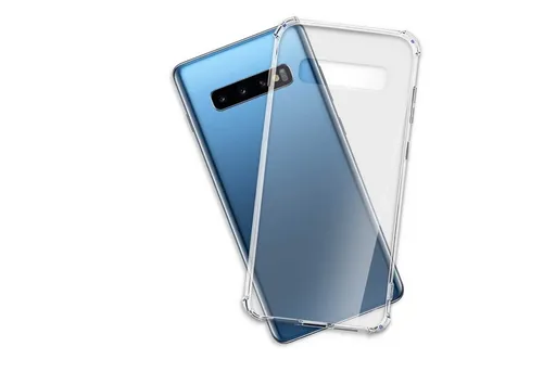 mtb more energy Smartphone-Hülle Clear Armor Case für Samsung Galaxy S10+ / S10 Plus, Transparente TPU Schutzhülle Case Backcover mit Anti-Shock Verstärkung
