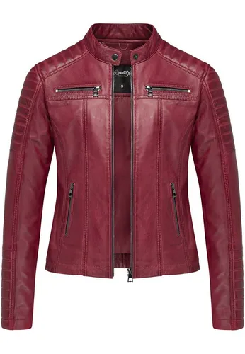 REPUBLIX Lederjacke SKYE Echtleder Damen Biker Zipper Jacke