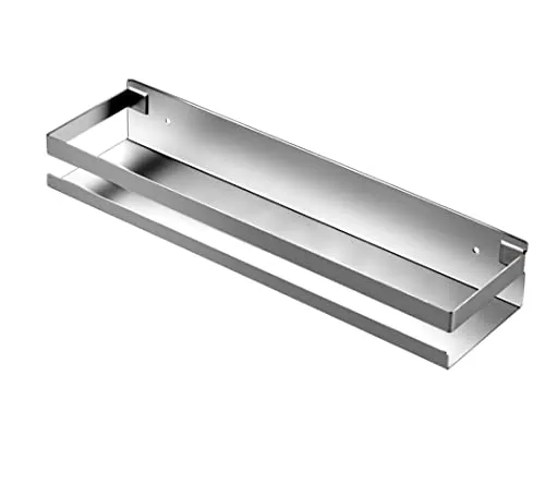 postedbutIer Duschablage ohne Bohren, Duschkorb, Badezimmer-Regal, selbstklebend,Duschregal Edelstahl