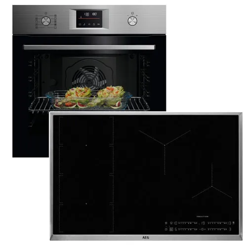 AEG Backofen-Set Pyrolyse + Induktionsfeld 77cm