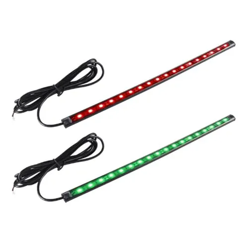 MiOYOOW LED Navigationslicht für Boote, 12V LED Navigationsleuchte für Schiffe, Wasserdichte Bootsstreifen Nachtlichter für Boote, Kajaks, Angeln, Bootfahren