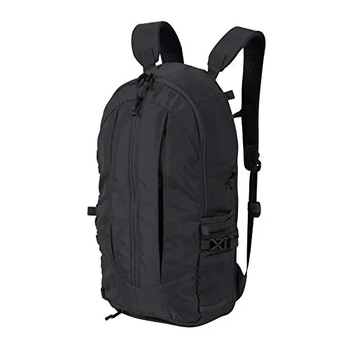 Helikon-Tex Groundhog Rucksack - Nylon - Schwarz - Trekkingrucksäcke mit 10 L Kapazität, ideal für Abenteuer. Aus robustem 100% Ripstop Nylon, ausgestattet mit verstaubaren Netztaschen und einem bequemen Tragesystem.