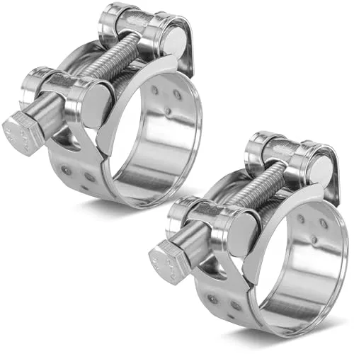 Poppstar 2 Stück Gelenkbolzenschellen Edelstahl Schlauchschellen Spannbereich 29-31mm, Bandbreite 20mm, W4