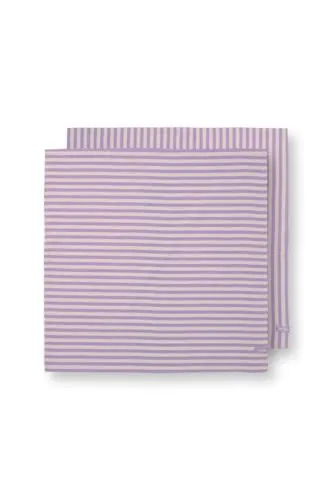 Pip Studio Stripes Set/2 Geschirrtüchern Lila in lila von Pip Studio
