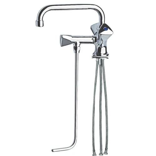 Wasserhahn Mischbatterie Niederdruck für 1 Becken Gastro mit 1 x Unterspülrohr