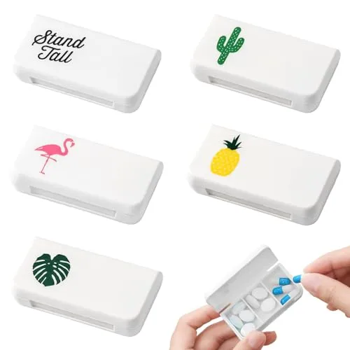 Stück Pillendose Klein für Unterwegs,Medikamentenbox 7 Tage 3 Fächer,Tablettenbox Klein,Mini Tablettenbox 1 Tag,Tablettendose Kleine,Tabletten Organizer,zu Vitamin,Fischöl,Pillen,Medicine Box 5