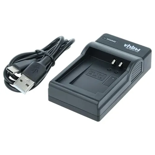 vhbw USB Ladegerät kompatibel mit Canon PowerShot SX730 HS, SX720 HS, SX740 HS Kamera Camcorder/Akku - Ladeschale + Micro-USB-Kabel, Ladeanzeige