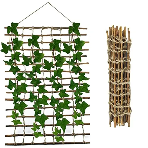Coradoma Rankgitter für Kletterpflanzen – Weide Rankhilfe 75x200 cm