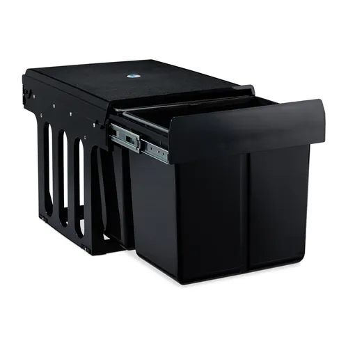 Einbaumülleimer - Ausziehbarer Küchenabfallsammler - Müll- & Abfalleimer, platzsparend und ideal für jede Küche, sorgt für Ordnung und Sauberkeit mit einem eleganten Design.