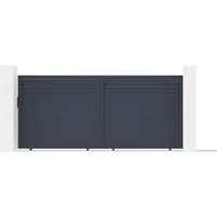 Produktbild Casanoov Schiebetor Carpatia 400x180cm Grau – Aluminium Design