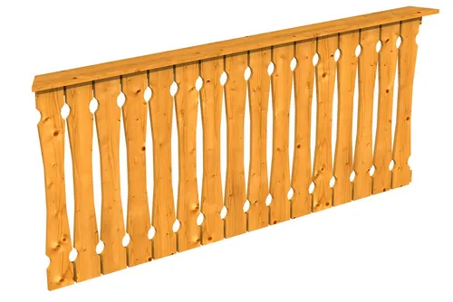 Skanholz Brüstungsgeländer Balkonschalung, 210 cm Länge, 96 cm Höhe - Zubehör für Gartenhäuser, robustes Holzgeländer mit 5 Jahren Herstellergarantie, ideal für Balkone und Terrassen.