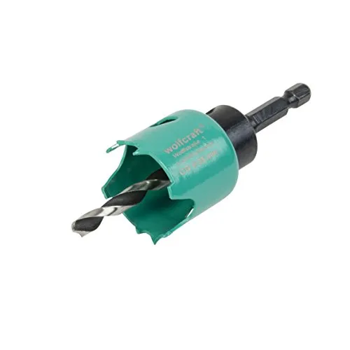 wolfcraft Carbonstahl-Lochsäge I 5964000 I Für Elektro- und Sanitärinstallationen in Holz- und Trockenbaumaterialien, ¼“ Sechskantschaft, 30 mm Schnitttiefe