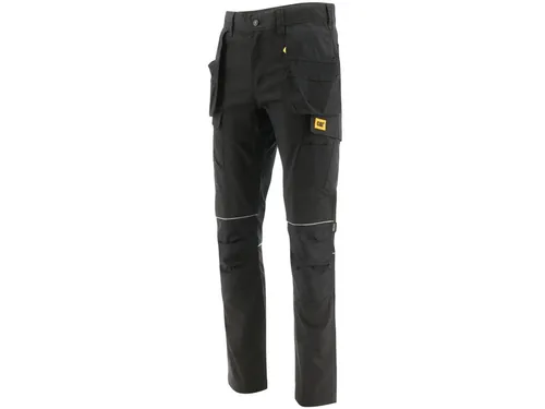 CAT Arbeitshose Trade Pockets schwarz – robuste Herren Workwear Gr. 36/34 - Die CAT TRADE POCKETS Arbeitshose bietet Strapazierfähigkeit und Funktionalität für anspruchsvolle Arbeiten. Mit wasserabweisender Beschichtung und abriebfesten Knietaschen ist sie ideal für den täglichen Einsatz.