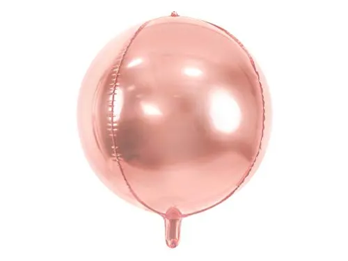 PartyDeco Folienballon Kugel Ball in Rose Gold- Riesenballon- Höhe ca. 40 cm Ballon Girlande Dekoration für Hochzeit Geburtstag Karneval Silvester Hochzeitsreise auf Hel Air
