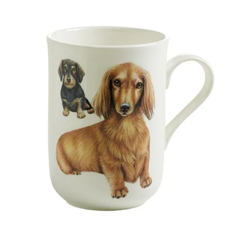 Maxwell & Williams Becher Pets Dog Dackel 350 ml, Porzellan