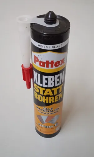 Pattex Montagekleber Kleben statt Bohren weiss, Express 390 g