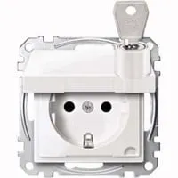 Merten MEG2315-0319 SCHUKO-Steckdose mit Klappdeckel - Steckdose mit erhöhtem Berührungsschutz, ideal für sichere Anwendungen. Frontseitiges Nachrüsten von QuickFlex-Zusatzmodulen ohne Demontage.