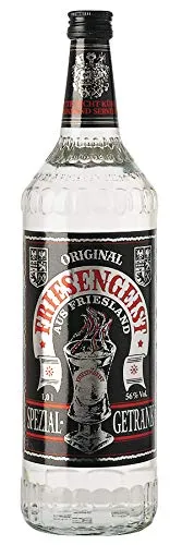 Friesengeist Kornbrand 1000ml - 56% vol, aromatischer Geschmack nach ostfriesischem Originalrezept, in Holzfässern gelagert