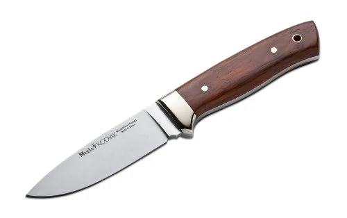 Muela Messer Kodiak Cocobolo 10.2 cm - Hochwertiges Fahrtenmesser - Taschenmesser mit feststehender Klinge aus 4116 Edelstahl, eleganter Cocoboloholzgriff und ideal für Outdoor-Abenteuer.