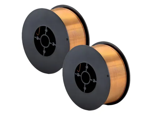 STAHLWERK Schweißdraht 2 x 0,6 mm MIG MAG ER70S-6 SG2 - Hochwertiger MIG MAG Schweißdraht für beste Ergebnisse, ideal für alle Stahlarbeiten mit Schutzgas. 2 x 1 kg Drahtrollen mit hoher chemischer Reinheit für optimale Schweißergebnisse.