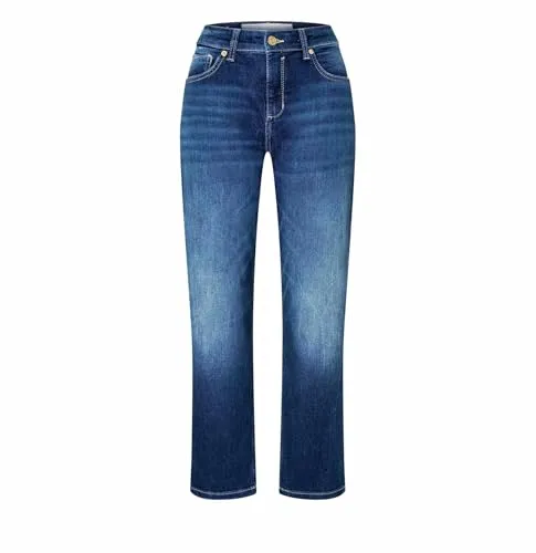 MAC Damen Jeans 0389l581890 Blau 40-30 - Jeans in blauer Farbe mit gerader Passform, ideal für jeden Tag. Bequeme Taille und fünf praktische Taschen bieten Komfort und Funktionalität.