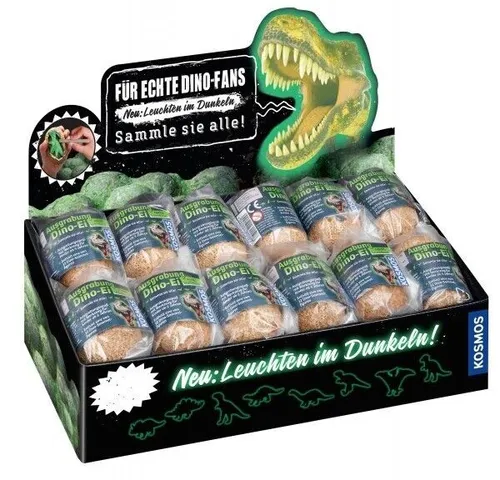 Kosmos 601652 Nachtleuchtende Dinos - Experimentierkasten mit 1 Ei, leuchtet im Dunkeln und fördert die Kreativität von Kindern
