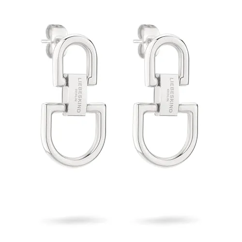 Liebeskind Berlin Ohrstecker LJ-1521-E-25 silber - Ohrringe für Damen aus hochwertigem Edelstahl, 2,5 cm groß mit elegantem Steckverschluss. Perfekt als Geschenk für jeden Anlass oder für den eigenen Stil.