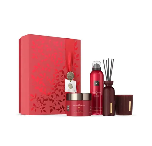 RITUALS The Ritual Of Ayurveda Geschenkset - Ganzkörperpflege-Set mit Body Cream, Foaming Shower Gel, Mini Fragrance Sticks und Duftkerze für ein entspannendes Wellness-Erlebnis zu Hause.