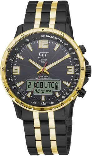 ETT Funkchronograph Arctica EGS-11567-21M - Solar Herrenuhr mit Stoppfunktion - Chronograph mit Solar-Antrieb, wasserdicht bis 10 bar und Leuchtzeigern für optimale Ablesbarkeit. Ideal für aktive Männer, die Wert auf Funktionalität und Stil legen.