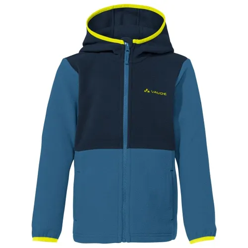 VAUDE Pulex II Fleecejacke Kinder - ultramarine, Größe 122/128 - Kuschelige Fleecejacke für Kinder, integrierbar in VAUDE Jacken; strapazierfähig und atmungsaktiv mit Kapuze und praktischen Eingrifftaschen.