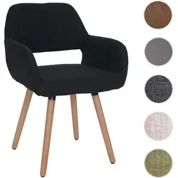 Esszimmerstuhl HWC-A50 II, Retro 50er Jahre Design - Eleganter Esszimmerstuhl im Retro-Stil mit hochwertigem Textilbezug und stabilen Buchenholzfüßen. Ideal für Wohnbereich und Küche, bietet hohen Sitzkomfort und schlichte Eleganz.