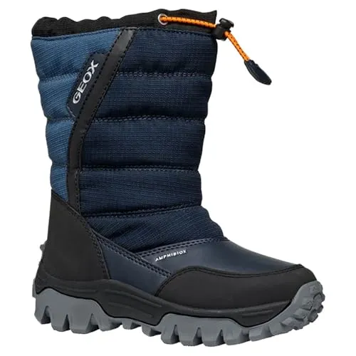 Geox J Himalaya Boy B ABX Snow Boot - Wanderschuhe mit maximaler Wasserundurchlässigkeit und Atmungsaktivität, ideal für Regenwetter. Schnelles Anziehen dank durchdachtem Design, warmes Innenfutter für optimalen Kälteschutz.