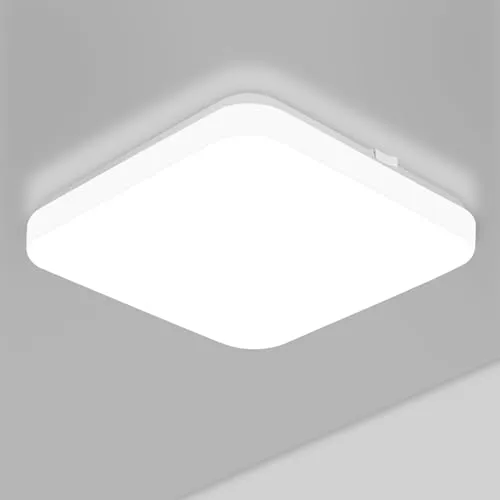 Lepro 24W LED Deckenlampe - Energieeffiziente Badezimmerlampe mit IP44 - Deckenleuchte für Flur, Küche und mehr, 2400LM Helligkeit und 5000K Kaltweiß für eine belebende Atmosphäre. Ideal für Räume bis 20m², blendfreies Licht und einfache Montage.