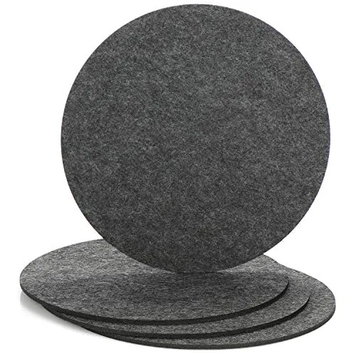 com-four® 4X Filzuntersetzer in grau von COM-FOUR