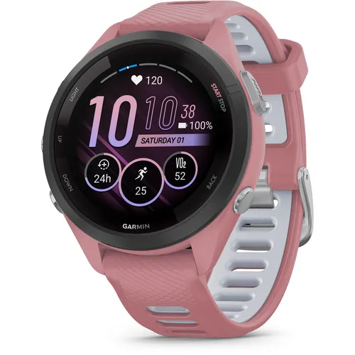 Garmin Forerunner 265S Music - Multifunktionsuhr in Rosa - Multifunktionsuhr für sportliche Ziele mit Musikfunktion, ideal für Workout, Schwimmen, Triathlon und Trailrunning.