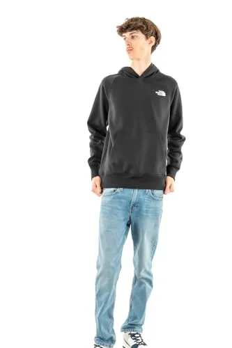 THE NORTH FACE NF0A89F9KY4 M Raglan Box NSE Hoodie - Herren Sweatshirt in TNF Black/TNF White - Herren-Sweatshirt mit Kapuze, gerippten Bündchen und Kängurutaschen, ideal für Freizeit und Outdoor-Aktivitäten.