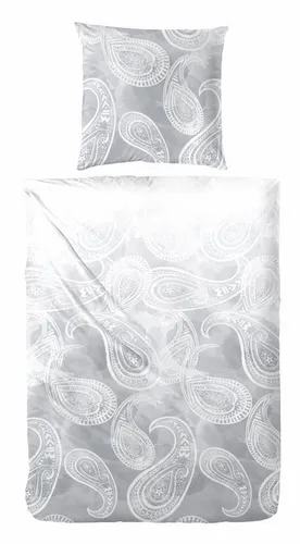 Primera Bettwäsche Mai, Mako-Satin, 2-teilig - Bettwäsche-Sets mit attraktivem grafischen Muster, hautfreundlichem Mako-Satin und praktischen Reißverschlüssen für einfaches Beziehen. Maschinenwaschbar bis 60 °C und trocknergeeignet für maximale Pflegeleichtigkeit.