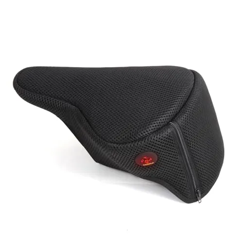 Thermrup Beheizbarer Fahrradsattelbezug mit USB und Powerbank-Tasche - Fahrradsattelbezüge & -polster mit 3-stufiger Temperaturregelung und Ferninfrarot-Heizung für gleichmäßige Wärmeverteilung, ideal für kalte Tage.