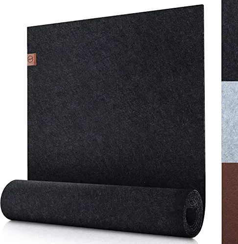 Sidorenko moderner Tischläufer aus Filz anthrazit in grau von Sidorenko