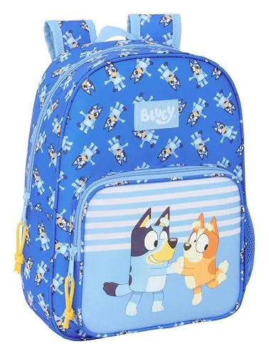 safta Blue Let's Play Schulrucksack für Kinder, Rucksack, Kinderrucksack, anpassbar an Kinderwagen, ideal für Kinder im Schulalter, bequem und vielseitig, Qualität und Widerstandsfähigkeit, 26 x 11 x