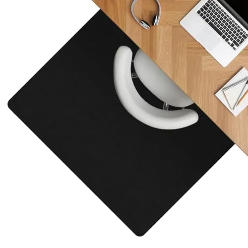 ANRO Bodenschutzmatte für Bürostühle – Selbsthaftende Unterlage 90x120cm Schwarz - Bodenschutzmatte für Hartböden, schützt zuverlässig vor Kratzern und Abnutzung. Rutschfeste Unterseite für sicheren Halt, ideal für Büros und Haushalte.