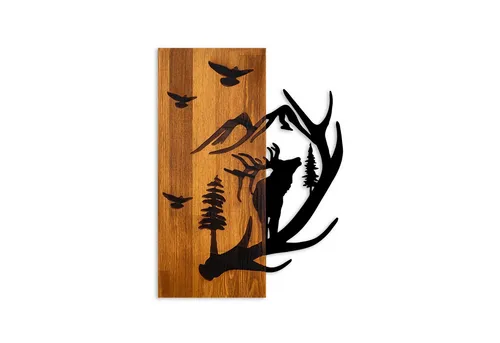 Elegantes Wandaccessoire aus Holz und Metall - Wandbehang in modernem Stil, aus 100% Holz und Metall gefertigt, ideal für Jugendliche und ein echter Blickfang in jedem Raum.