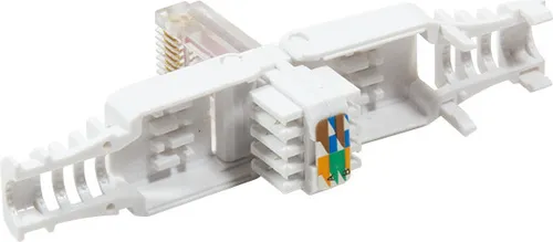 LogiLink MP0025, RJ-45, Weiß, Männlich, Cat6, 22/26, Gold