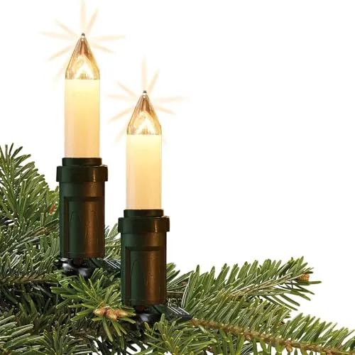 hellum Kleinschaft Lichterkette 15 Kerzen für Außen - Weihnachtsbeleuchtung mit teilbarem Stecker für einfache Handhabung. Ideal für den Außenbereich, langlebig und umweltfreundlich – für festliche Stimmung ohne Batteriewechsel!