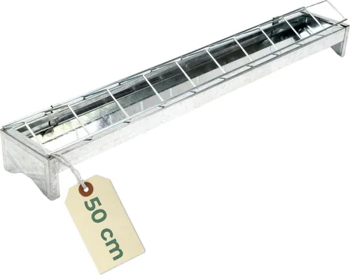 Futtertrog Metall Küken verzinkt 50 cm Gitter