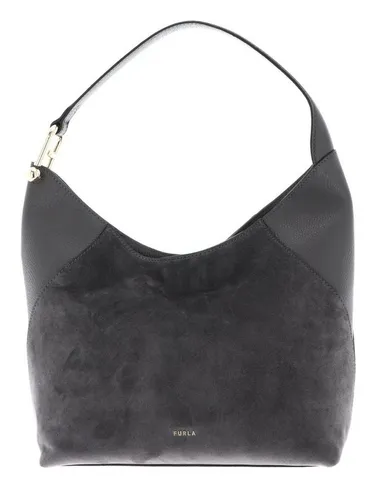 Furla Schultertasche Hobo Bag aus echtem Leder – Elegantes Design - Entdecken Sie die FURLA Schultertasche Lara Hobo Bag in Toni Urban Gray. Mit viel Stauraum und stilvollem Wildleder- und Glattlederdesign ist sie der perfekte Begleiter für den Alltag.