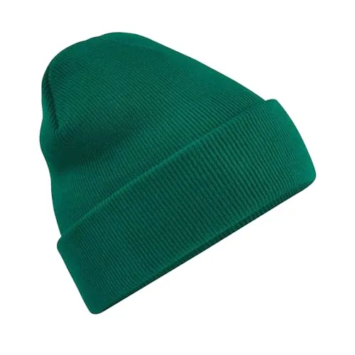 Beechfield Kinder-Acryl-Strickmütze / Beanie, Unisex, für Schule, grün