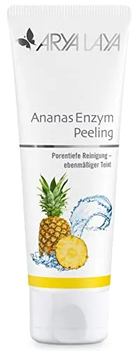 ARYA LAYA Ananas Enzym Peeling, 75 ml: sanfte, porentiefe Reinigung für einen klaren, rosigen Teint, verfeinert das Hautbild, für alle Hautbilder – auch bei unreiner Haut & verstopften Poren, vegan